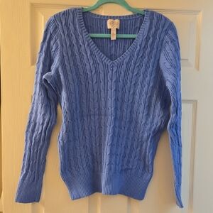 St. John's Bay Cornflower Blue V-Neck Sweater